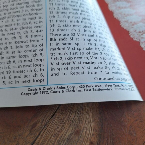 Coats & Clarks‎ 222 Doily Knitted Tatted Crocheted 1972 Vintage Booklet Stitch - Picture 2 of 6
